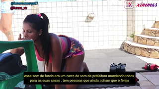 Isteri Nakal penuh horny selepas latihan duduk sedap dalam berbakat mengambil susu dalam pussy