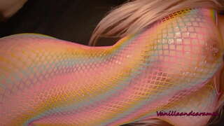 Busty Շեկ Պոռնիկ Սեւահեր Իրենց Երկար Леденцом Փայտիկով